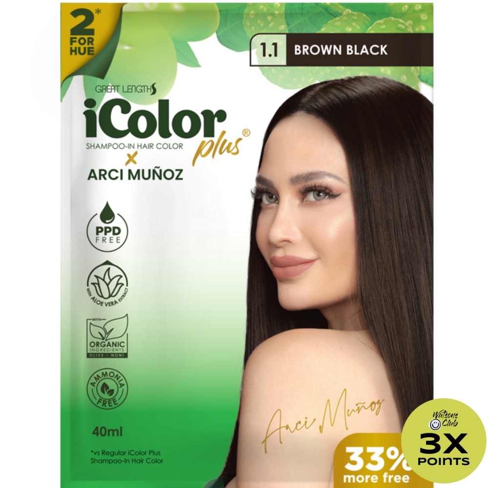 ICOLOR Shampoo-in Hair Color x Arci Munoz Brown Black 40ml