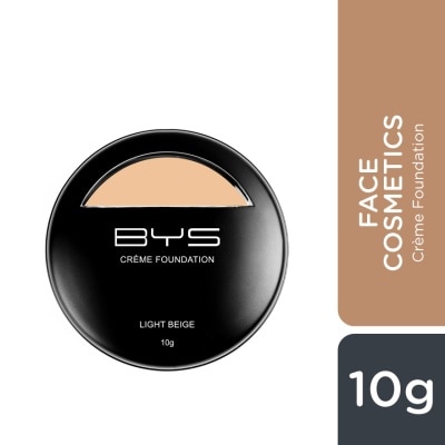 BYS Foundation Cream W/Sponge - Light Beige