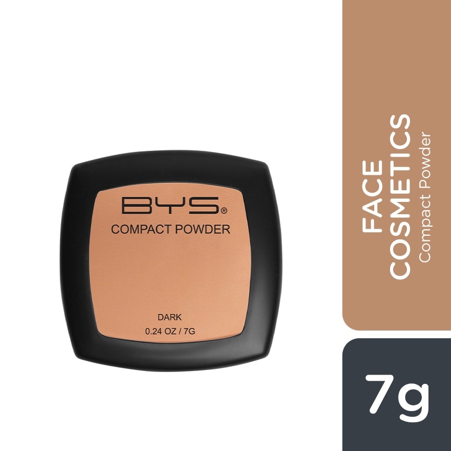 BYS Compact Powder 2 Layer With Sponge Dark