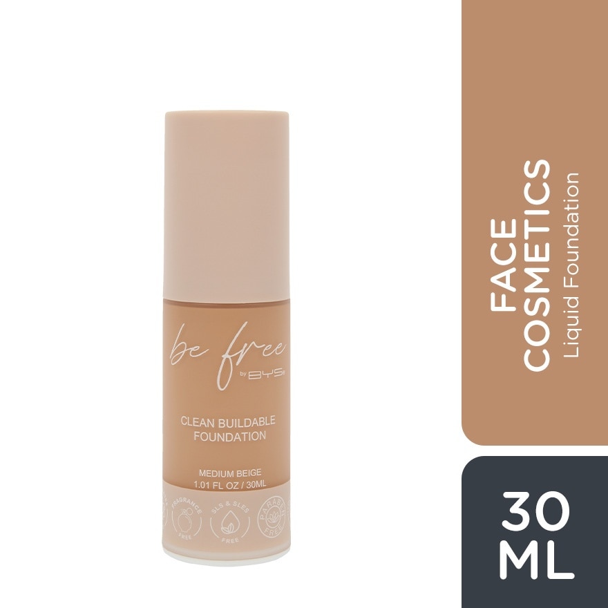 BE FREE by BYS Liquid Foundation Medium Beige 30ML