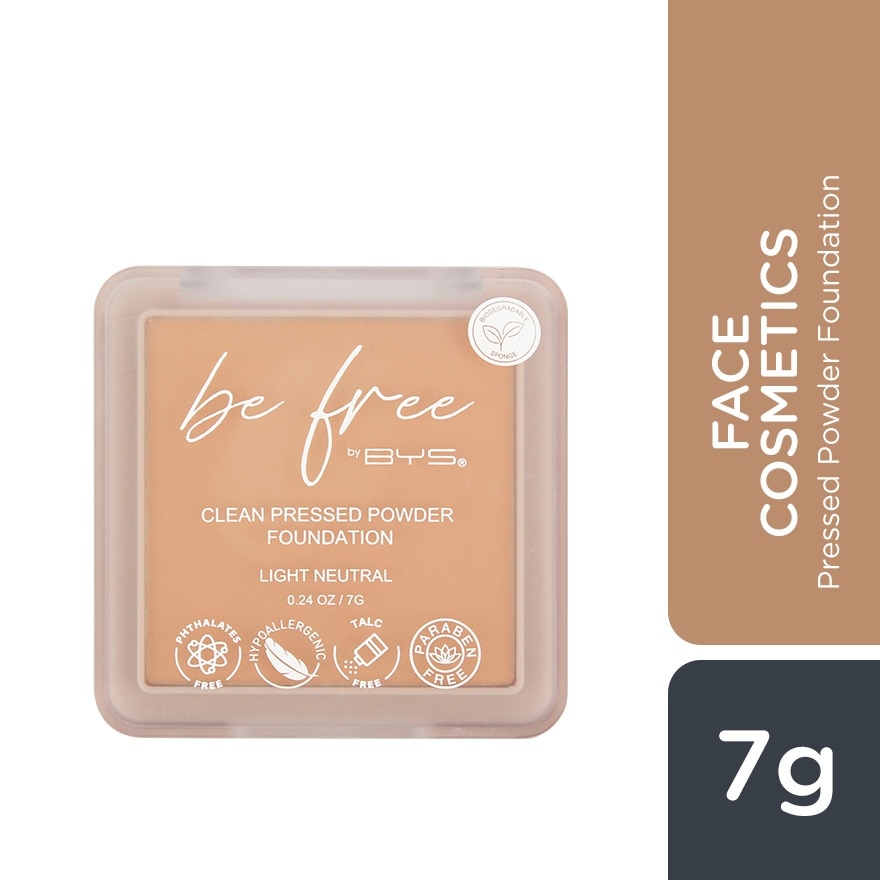 BE FREE by BYS Pressed Powder Light Natural 7G
