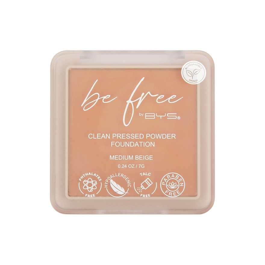 BE FREE by BYS Pressed Powder Medium Beige 7G
