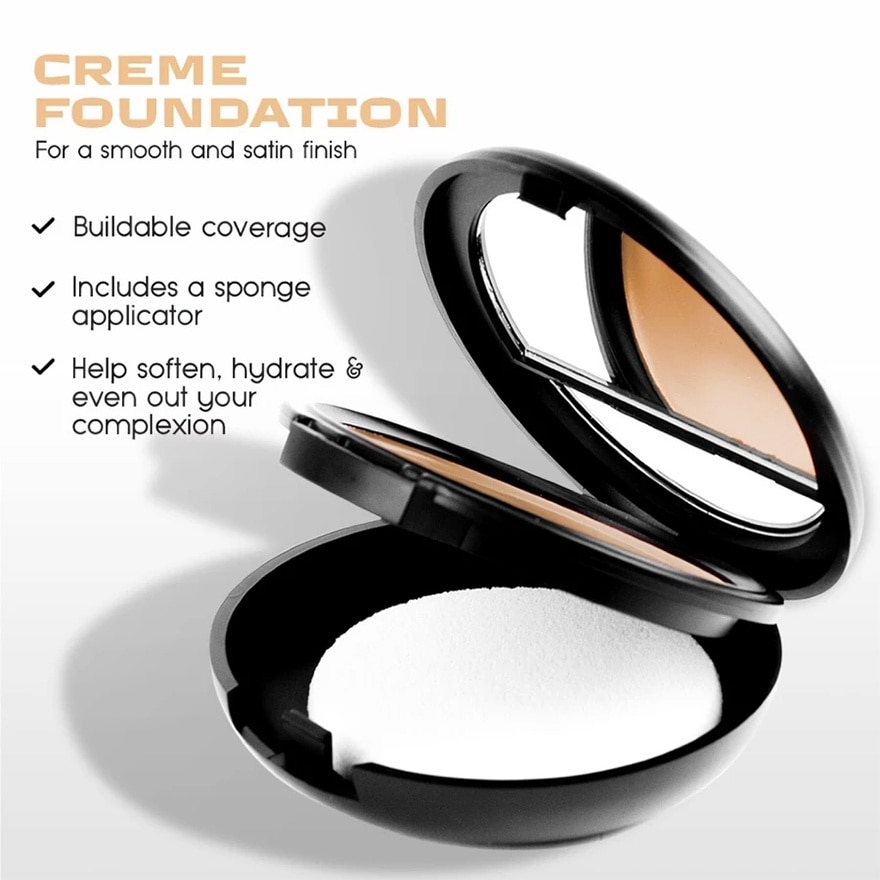 Foundation Cream W/Sponge - Light Beige
