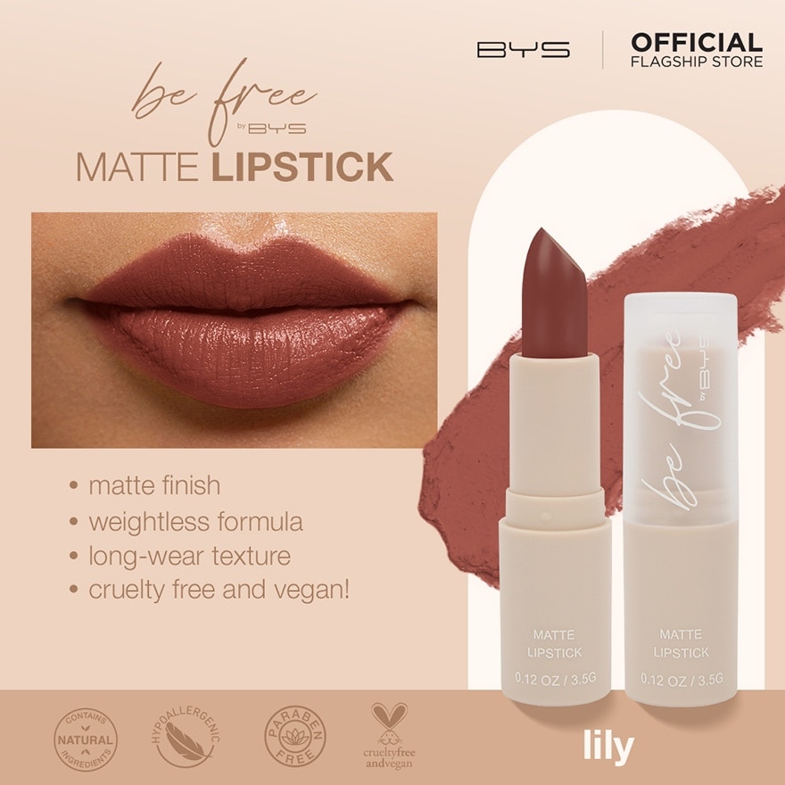 BE FREE by BYS Matte Lipstick - Lily 3.5G