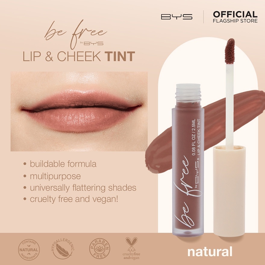 BE FREE by BYS Lip & Cheek Tint - Natural 2.5ML
