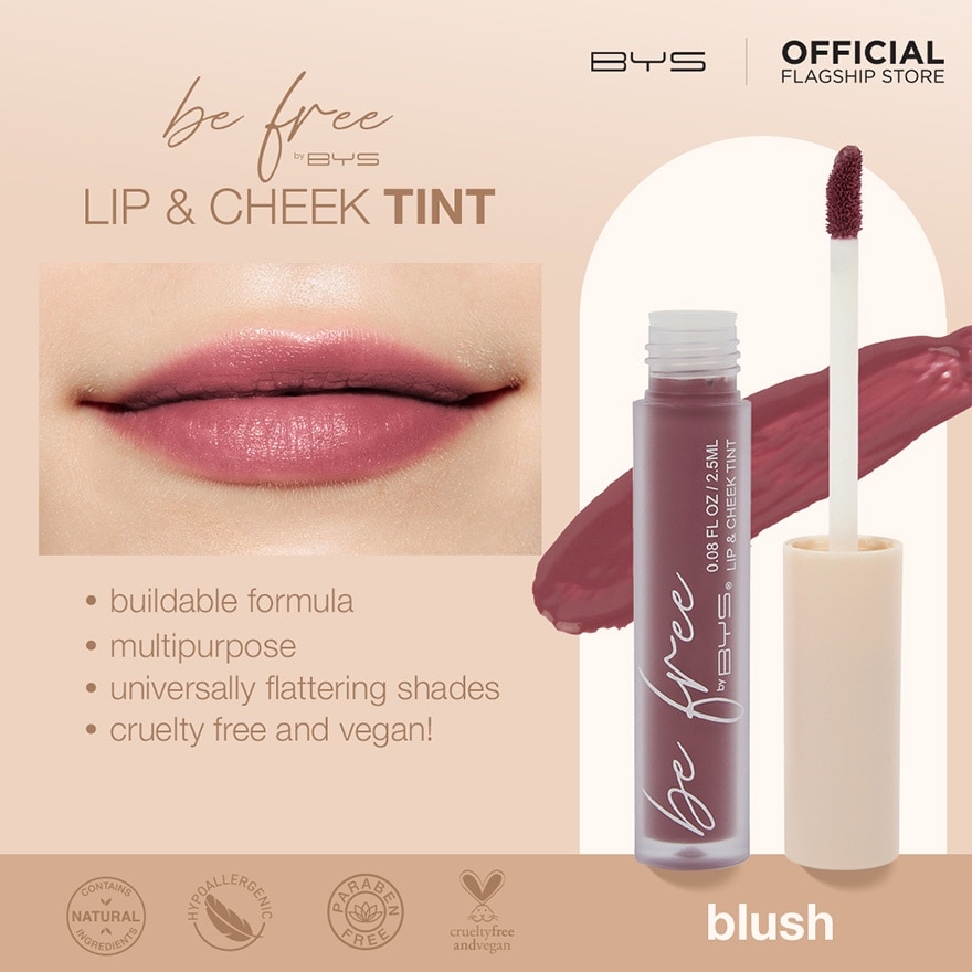 BE FREE by BYS Lip & Cheek Tint - Blush 2.5ML