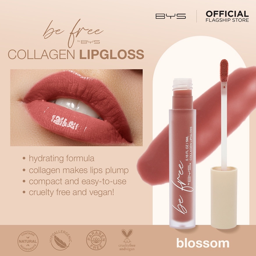 BE FREE by BYS Collagen Lipgloss Blossom 5ML