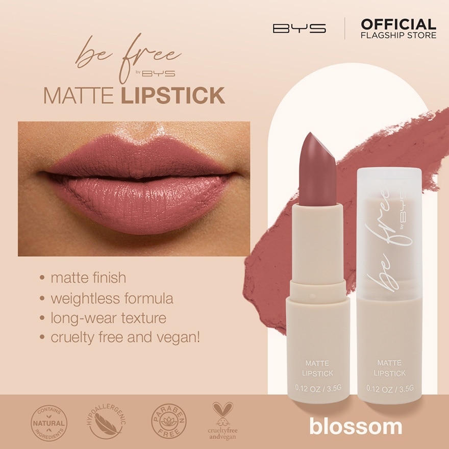 BE FREE by BYS Matte Lipstick - Blossom 3.5G