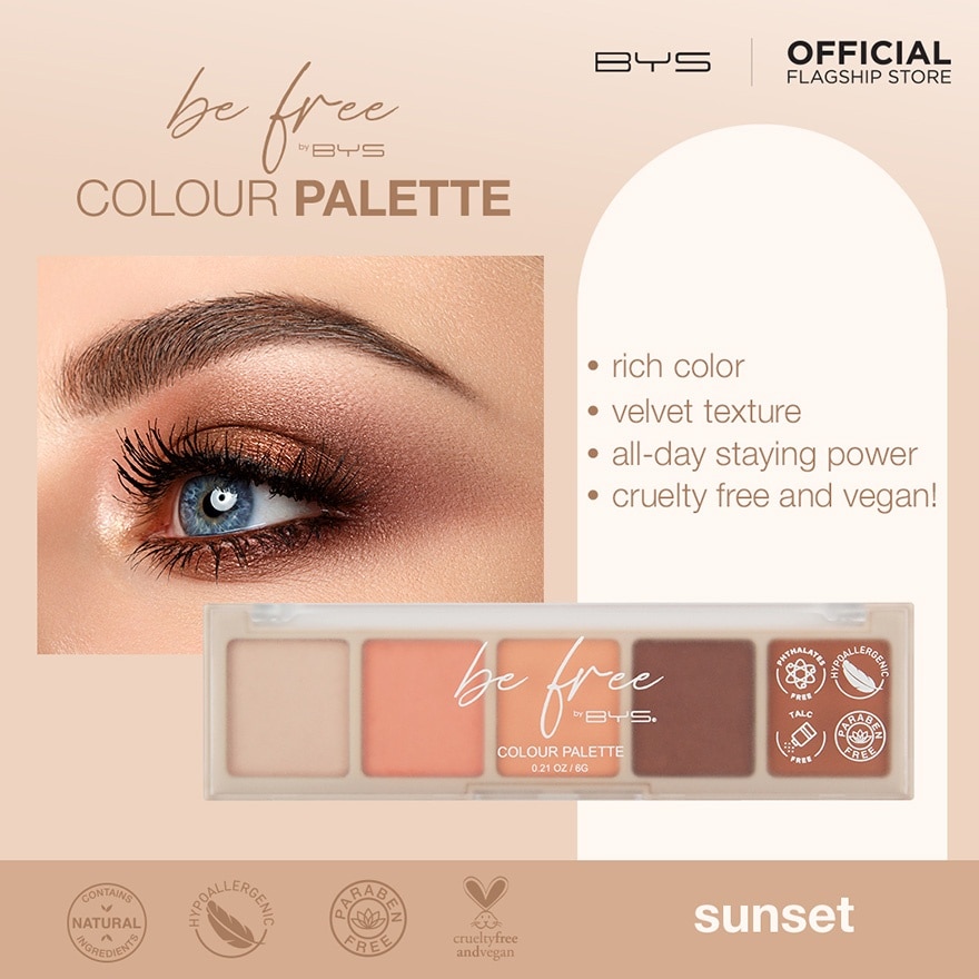 BE FREE by BYS 5pc Palette Sunset