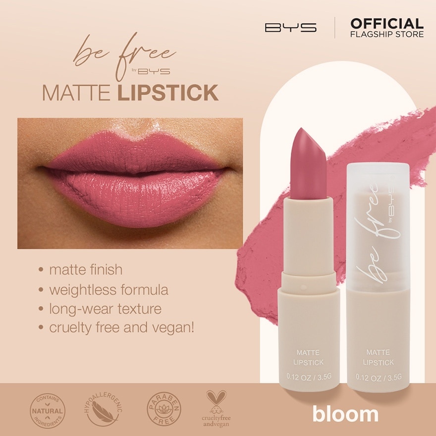 BE FREE by BYS Matte Lipstick - Bloom 3.5G