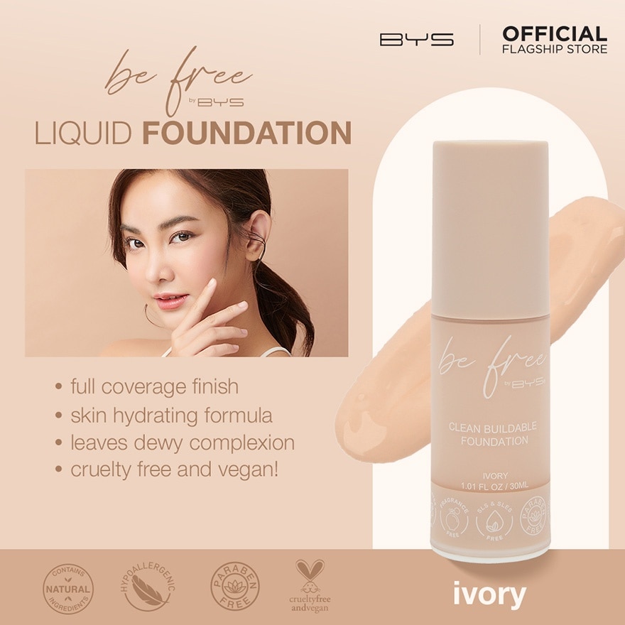 BE FREE by BYS Liquid Foundation Ivory 30ML