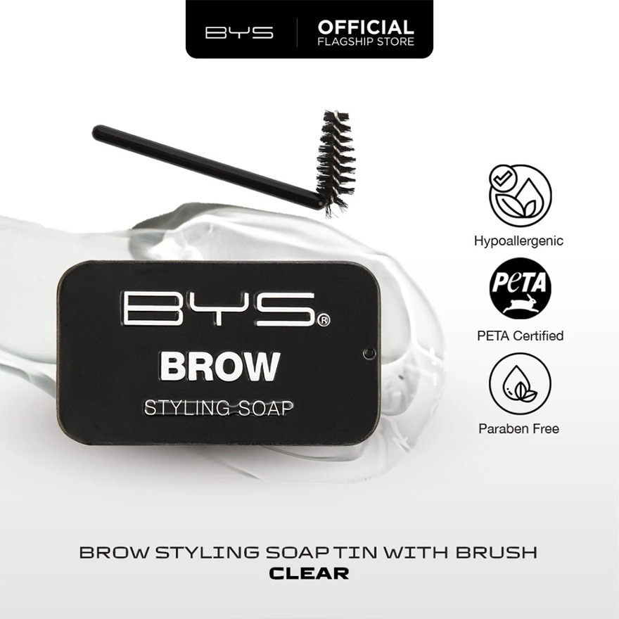 BYS Brow Styling Soap Tin Wth Brush Clear