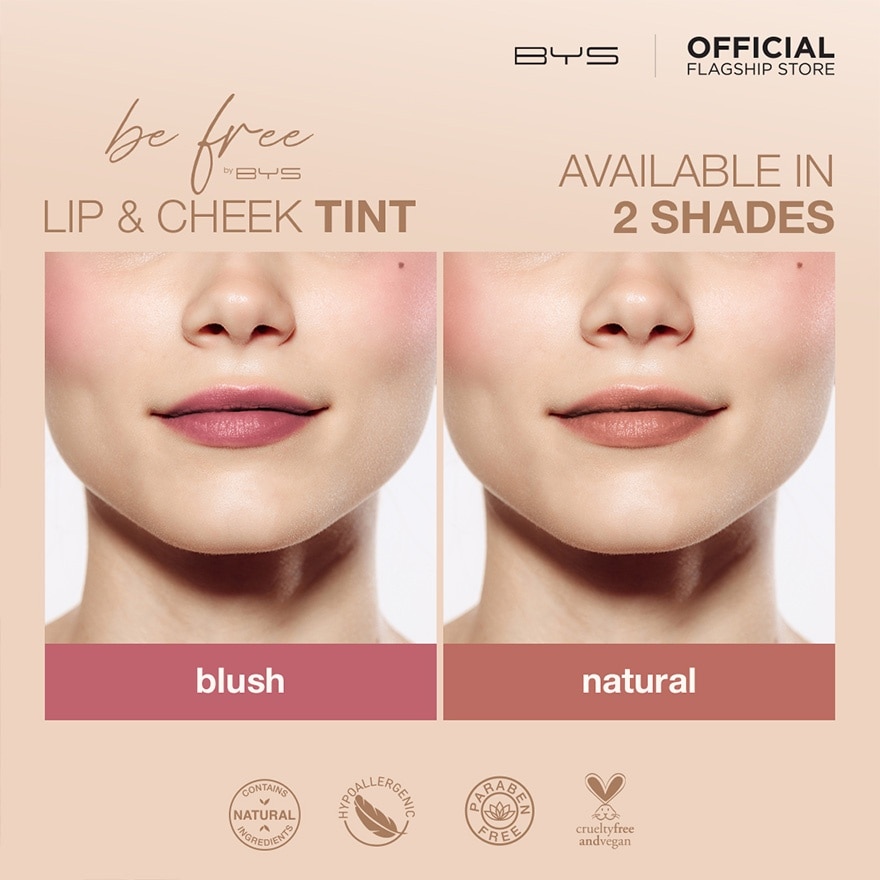 BE FREE by BYS Lip & Cheek Tint - Blush 2.5ML