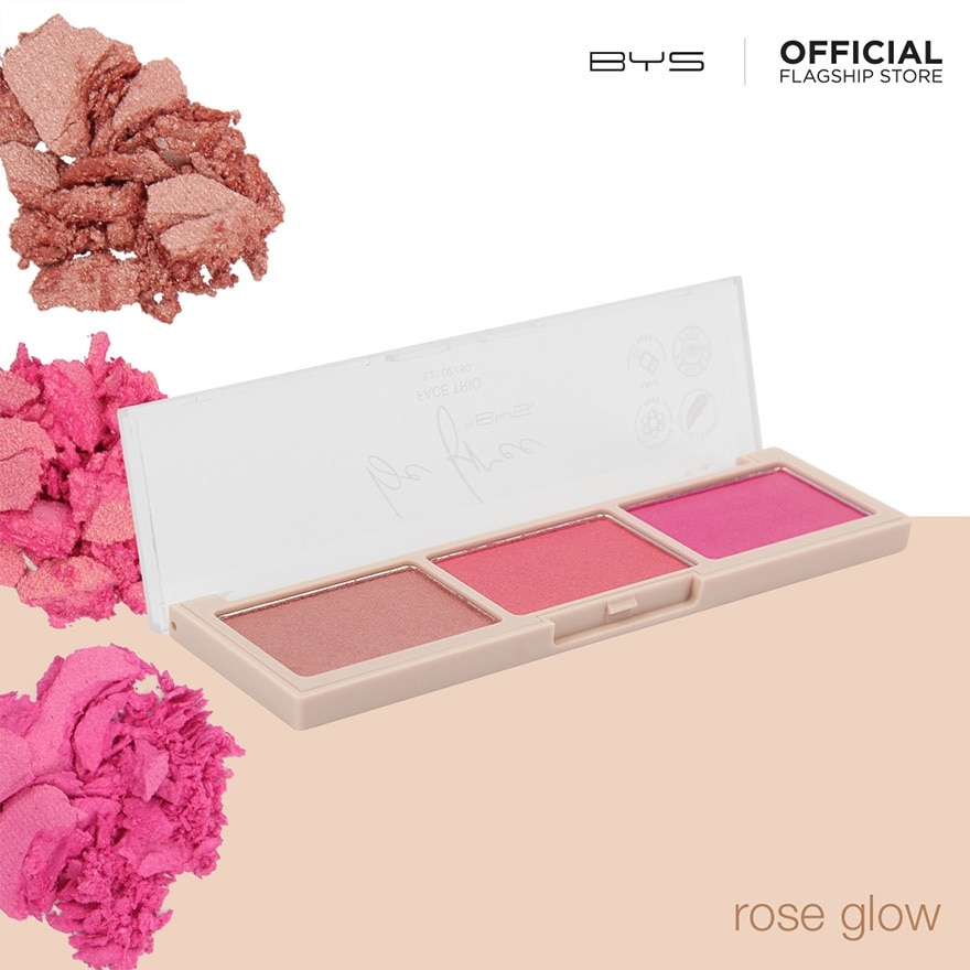 BE FREE by BYS 3pc Face Trio Rose Glow