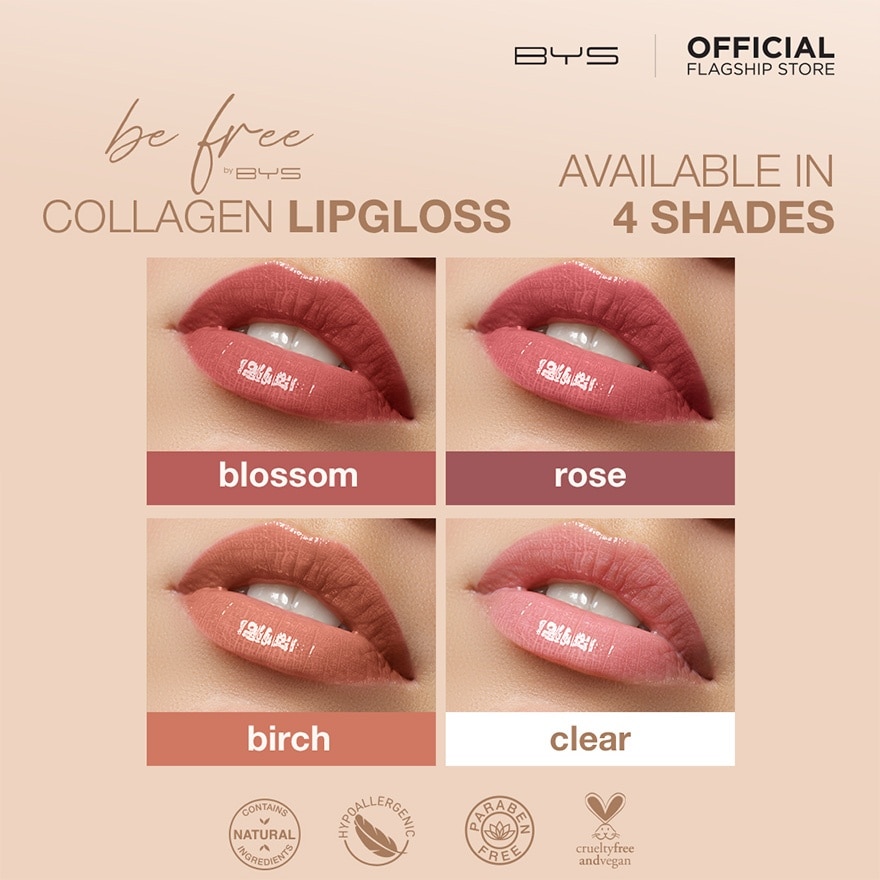 BE FREE by BYS Collagen Lipgloss Blossom 5ML