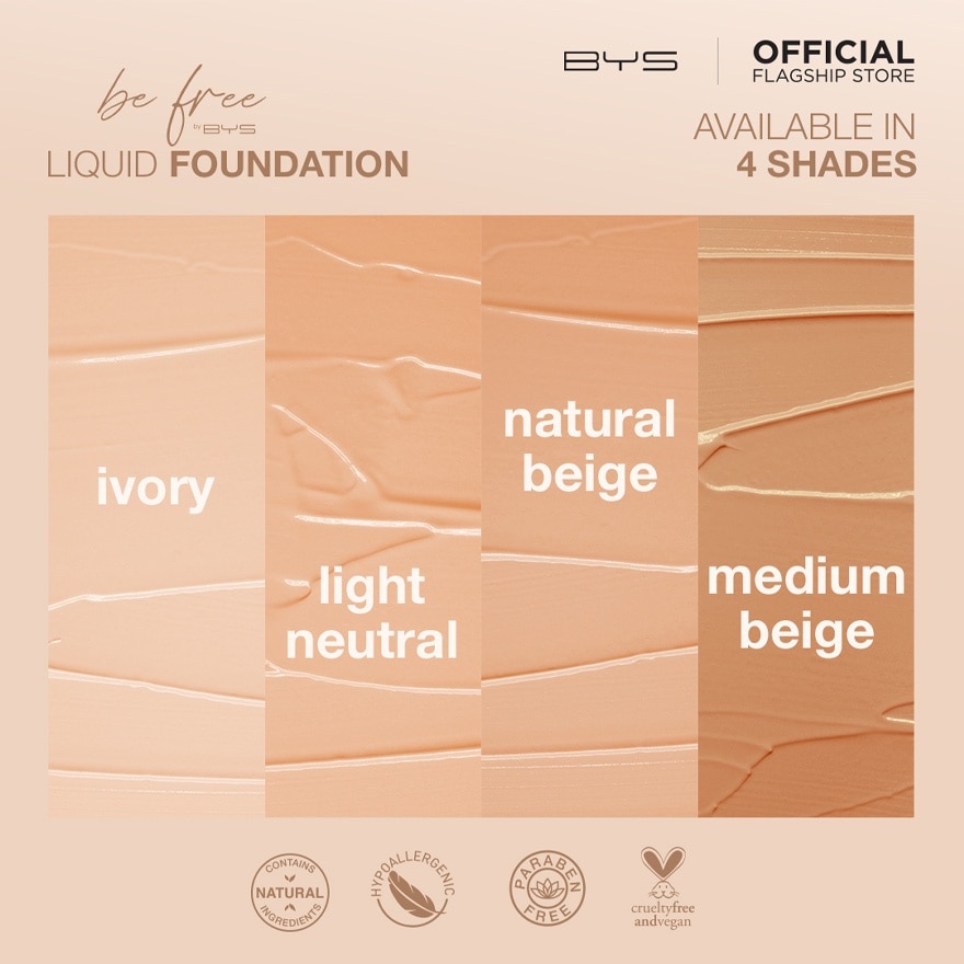 BE FREE by BYS Liquid Foundation Medium Beige 30ML