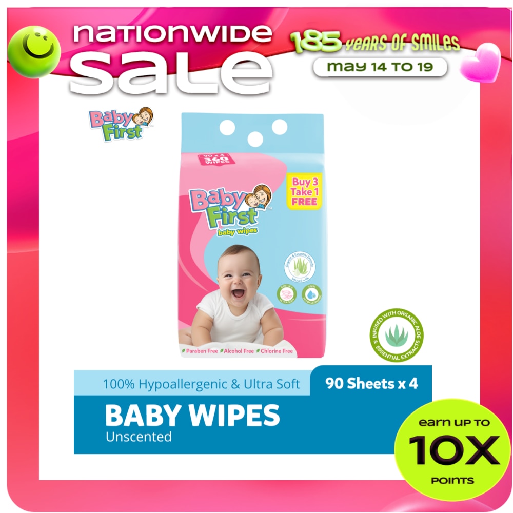 Baby First Baby Wipes 90S 3 Plus 1