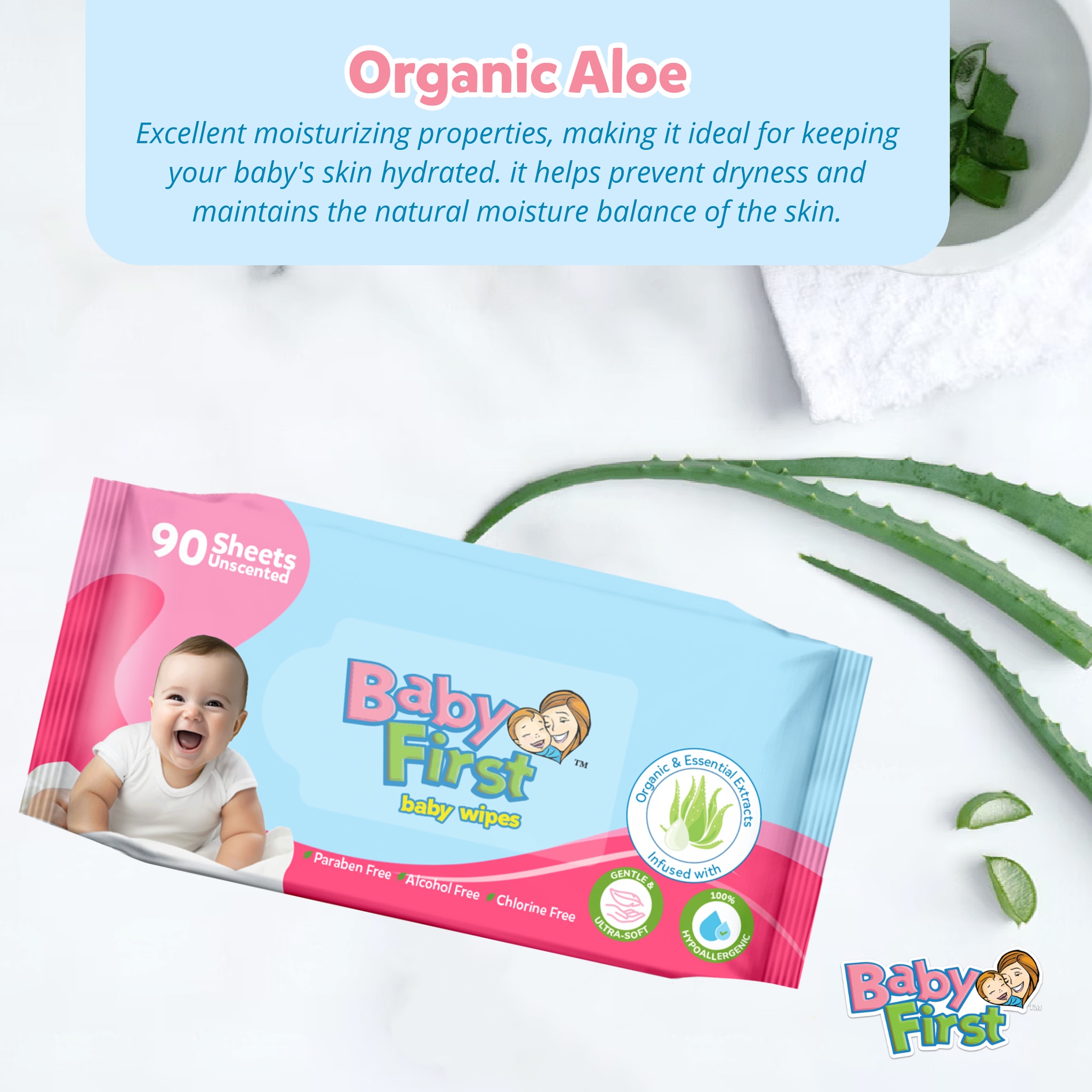 Baby First Baby Wipes 90S 3 Plus 1