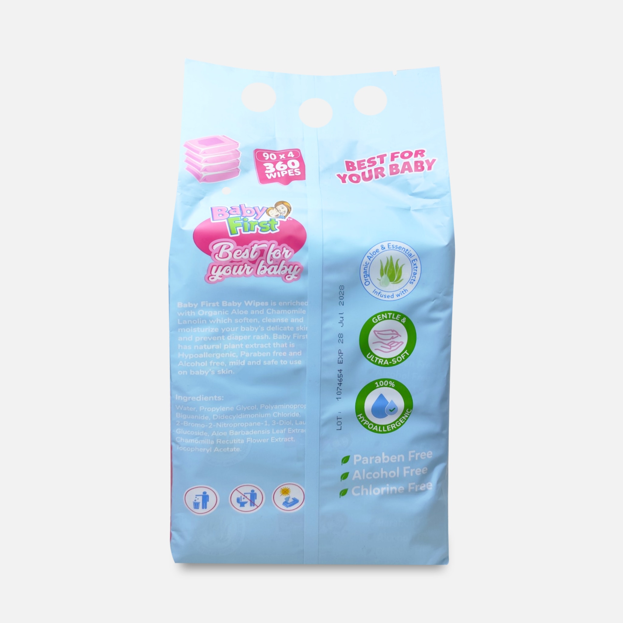 Baby First Baby Wipes 90S 3 Plus 1