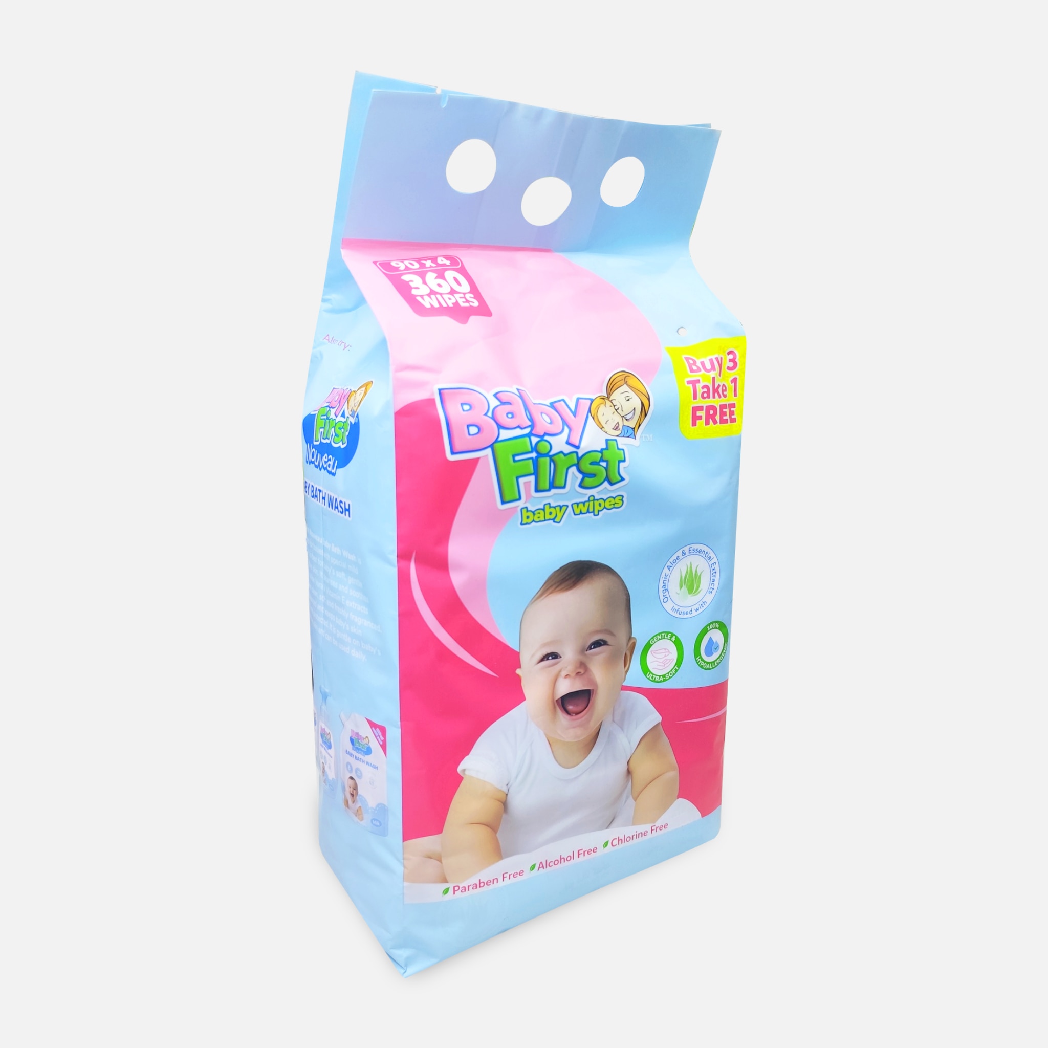 Baby First Baby Wipes 90S 3 Plus 1
