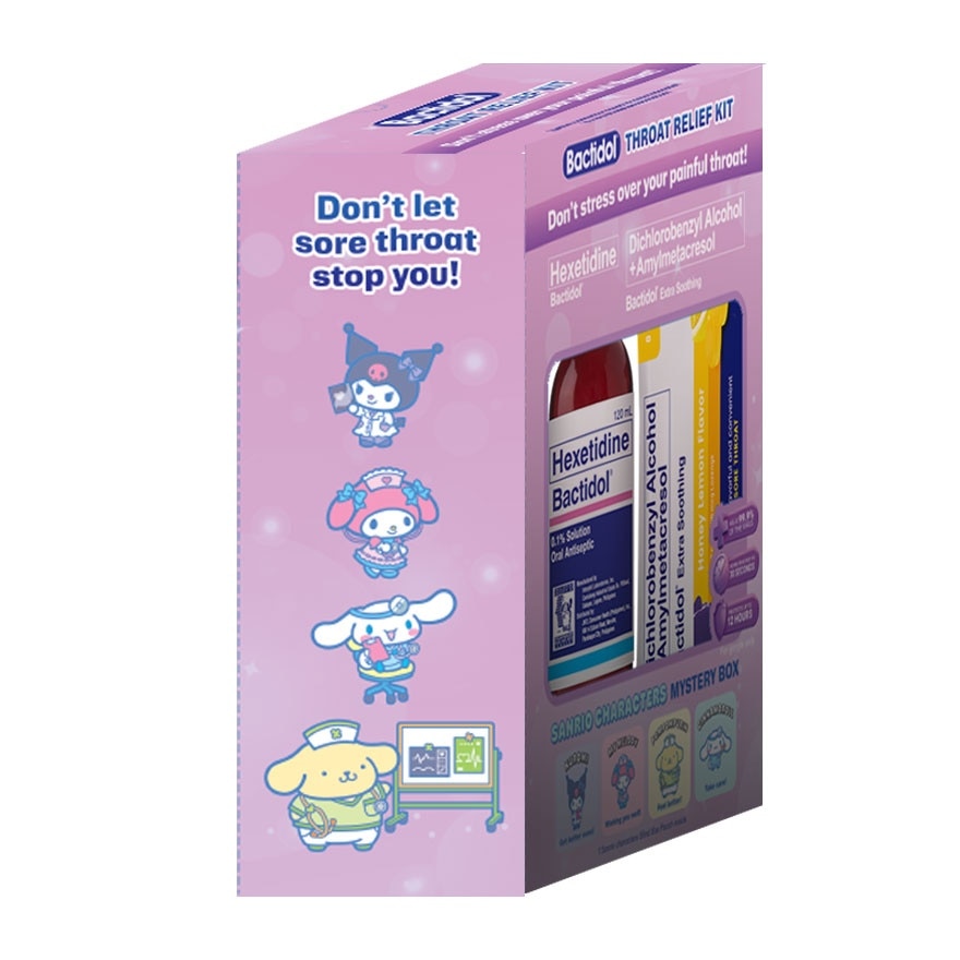 BACTIDOL Throat Relief Kit 120ml + Loz 8s with Free Sanrio image
