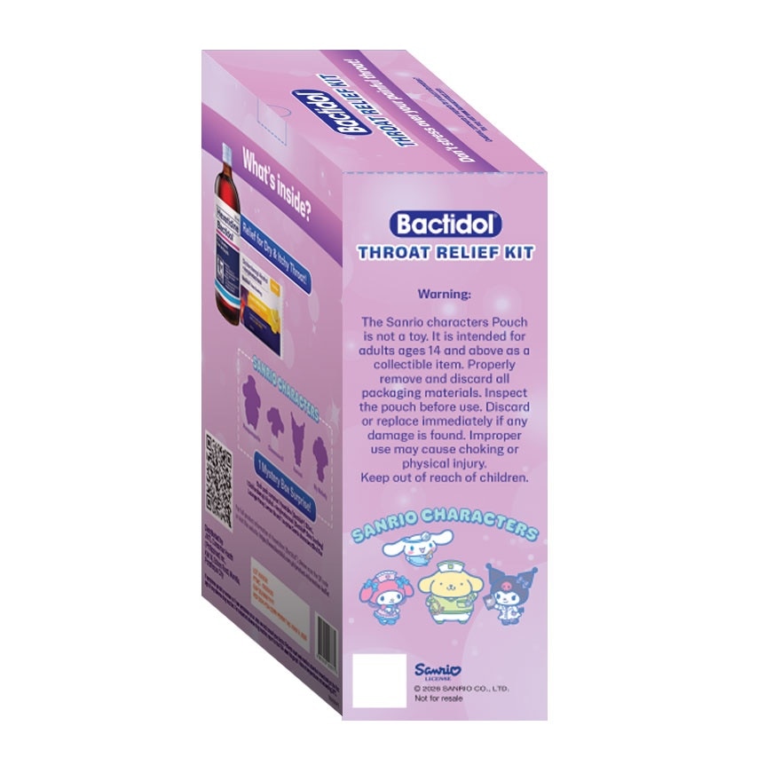 BACTIDOL Throat Relief Kit 120ml + Loz 8s with Free Sanrio image
