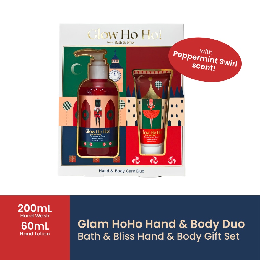 BATH AND BLISS Glow Ho Ho Hand and Body Care Duo 200ml and 60ml image