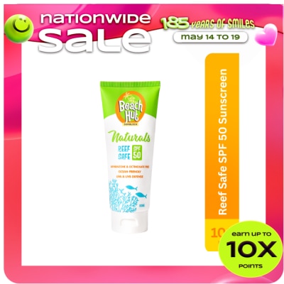 BEACH HUT - Sunblock Natural Reef Safe SPF 50 100ml