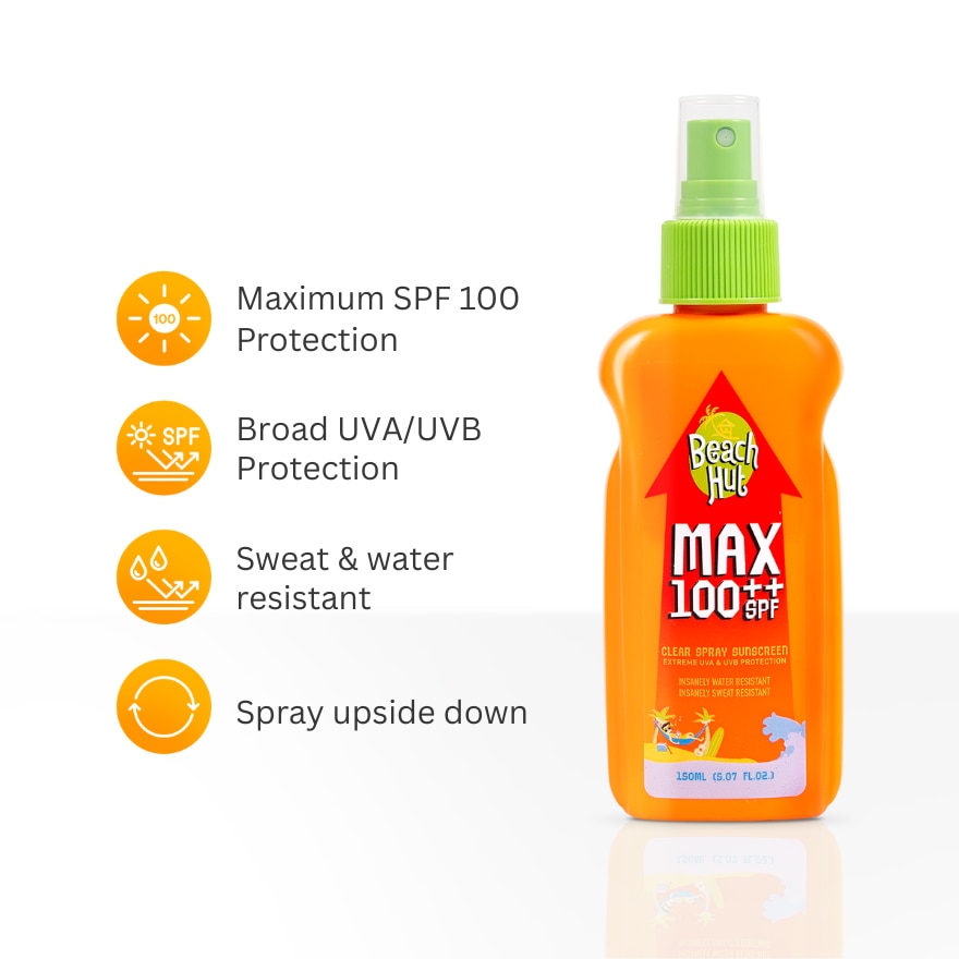 Max Clear Spray Sunscreen SPF100 150mL