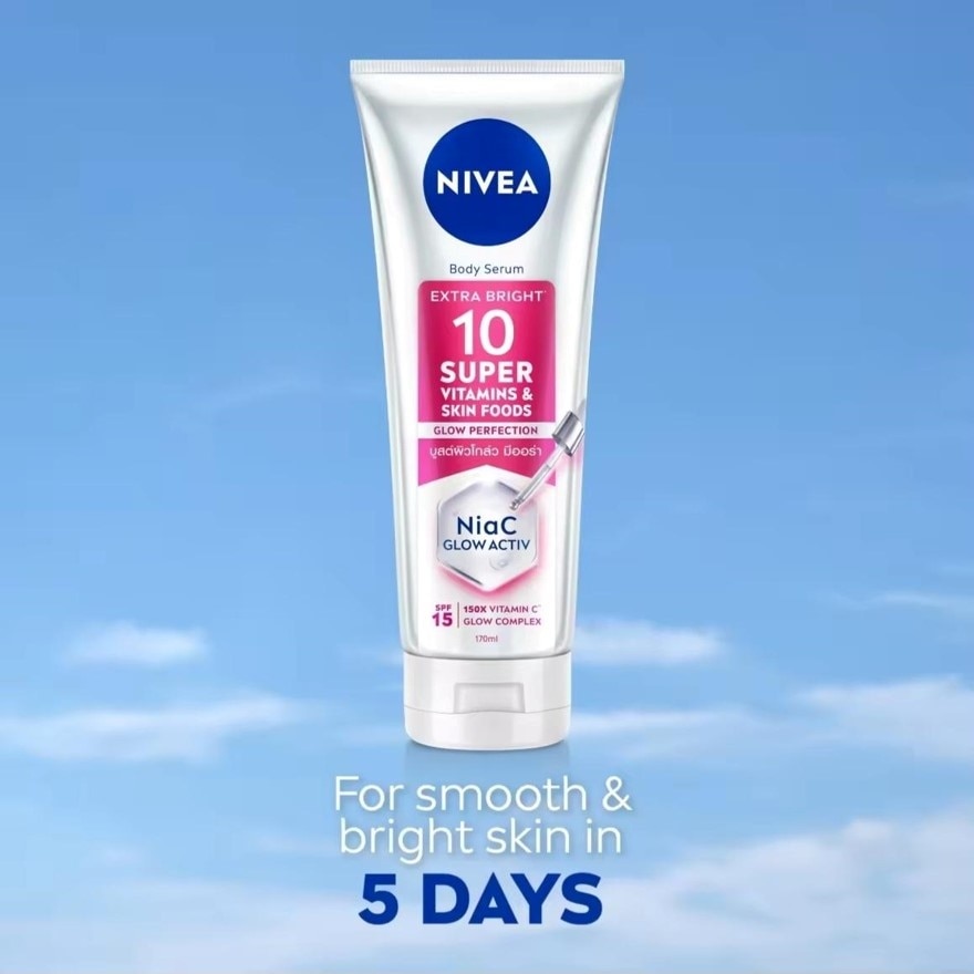 NIVEA Extra Bright 10 Super Vitamins & Skin Food Serum in Lotion 320ml