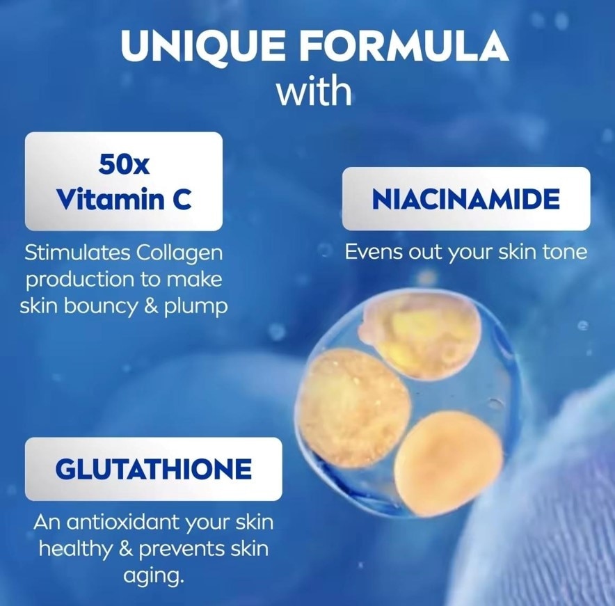NIVEA Extra Bright Body Serum Gluta Niacinamide and Vitamin C & A Bundle