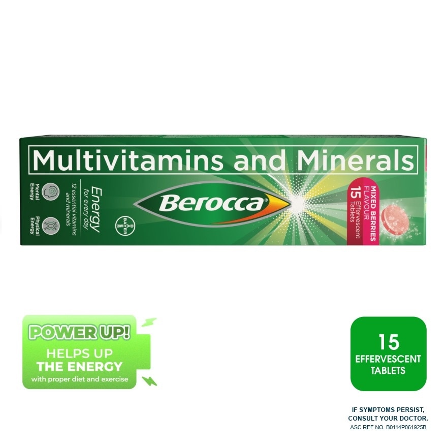 Berocca Effervescent Tablet Mixed Berries Flavor 15s image