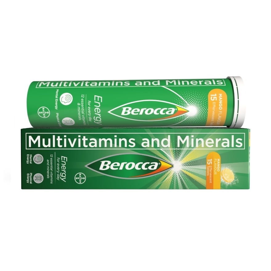 Berocca Effervescent Tablet Mango Orange Flavor 15s image