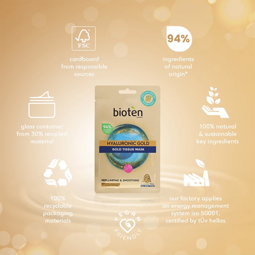 BIOTEN TISSUE MASK HYALUR GOLD 25g