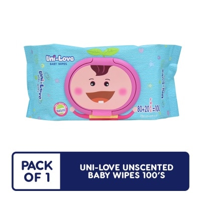 UNILOVE UNI LOVE Unscented Baby Wipes 100 Sheets