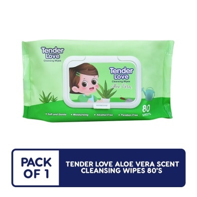 UNILOVE Tender Love  Cleansing Wipes (Lady Aloe Vera) 80's