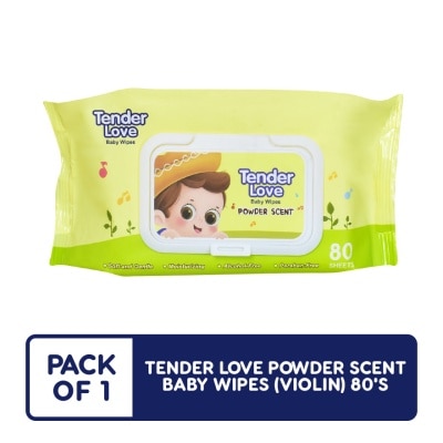 UNILOVE Tender Love Baby Wipes Powder Scent (Violin) 80's