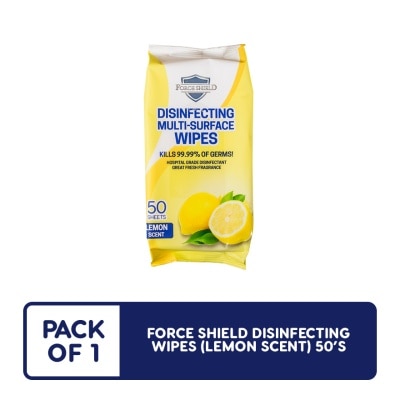 UNILOVE Force Shield Lemon Disinfecting Wipes 50's