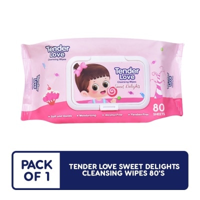 UNILOVE Tender Love  Cleansing Wipes (Lady Sweet Delights) 80's