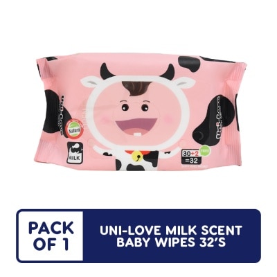 UNILOVE Uni-Love Milk Baby Wipes 32's