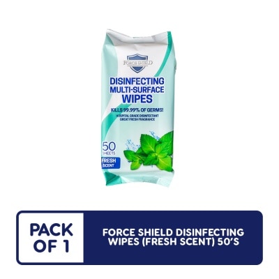 UNILOVE Force Shield Fresh Disinfecting Wipes 50's