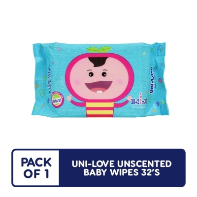 UNILOVE Uni-Love Unscented Baby Wipes 32's
