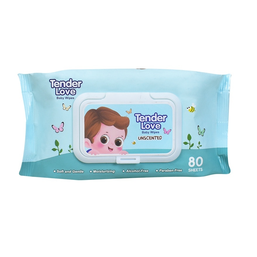 Tender Love Unscented (Magnifier) Baby Wipes 80's