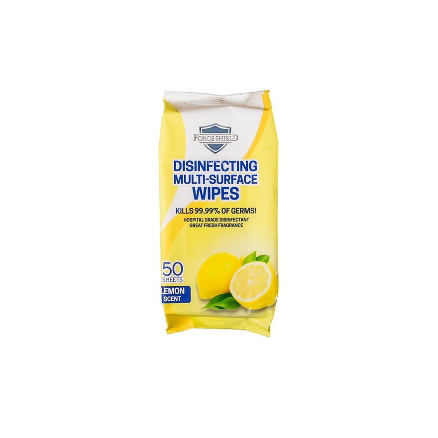 Force Shield Lemon Disinfecting Wipes 50's
