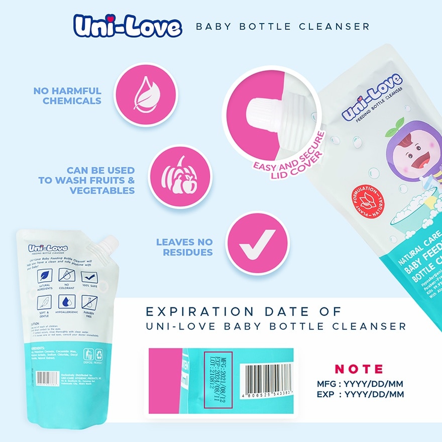 UNI LOVE Bottle Cleanser 500 Ml