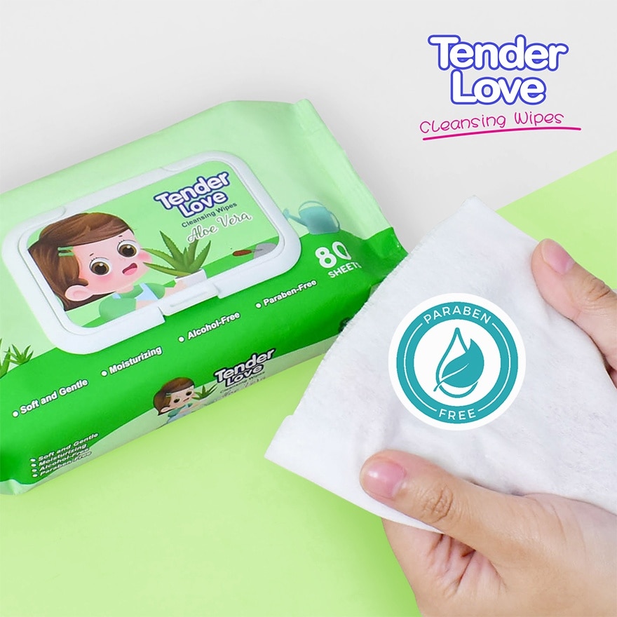 Tender Love Cleansing Wipes (Lady Aloe Vera) 80's
