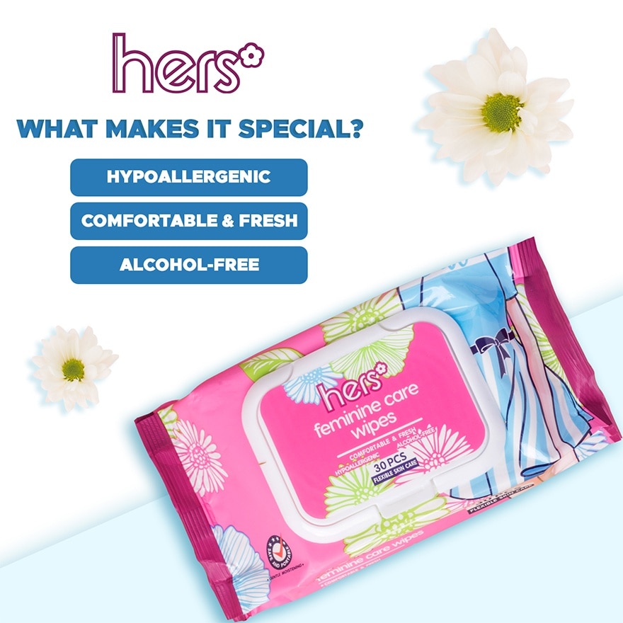 Hers Feminine Care Wipes 30's