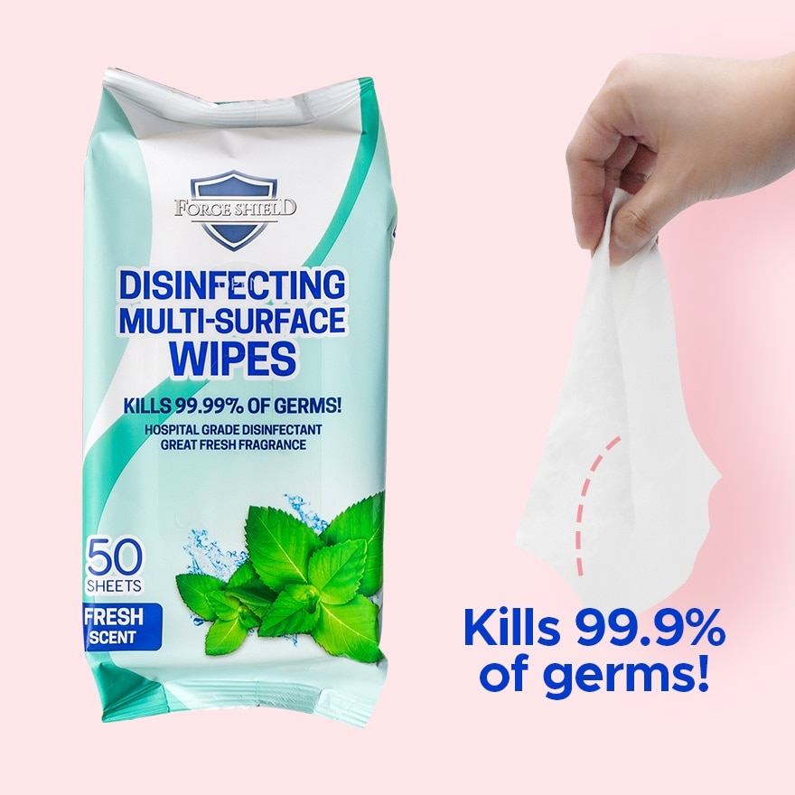 Force Shield Fresh Disinfecting Wipes 50's