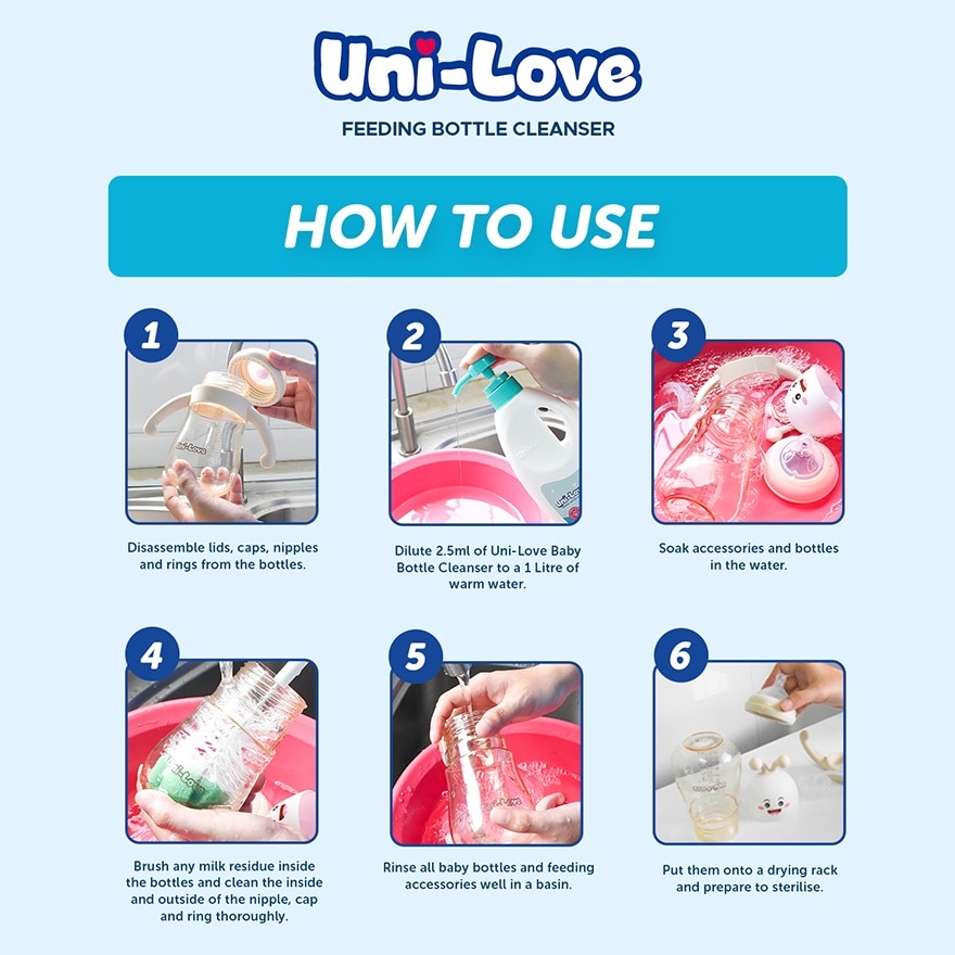 UNI LOVE Bottle Cleanser 500 Ml