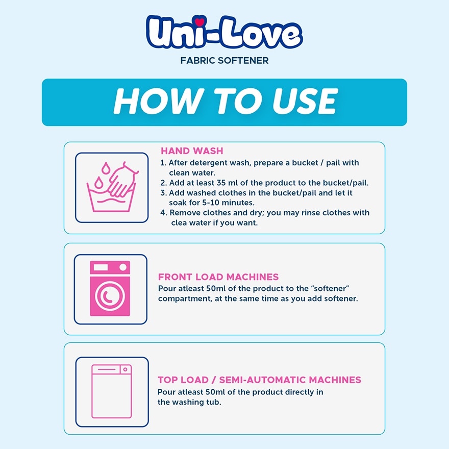 UNI LOVE Baby Fabric Softener Powder Scent 500ml
